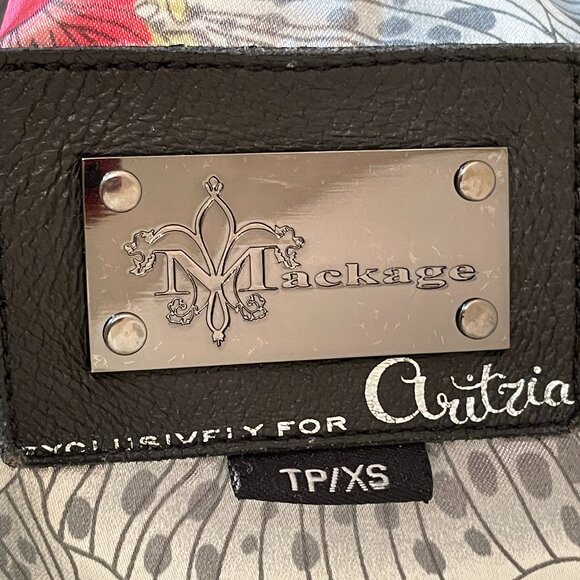 Mackage Gray/Military Green Leather Zip Front Bomber Jacket - Picture 4 of 10